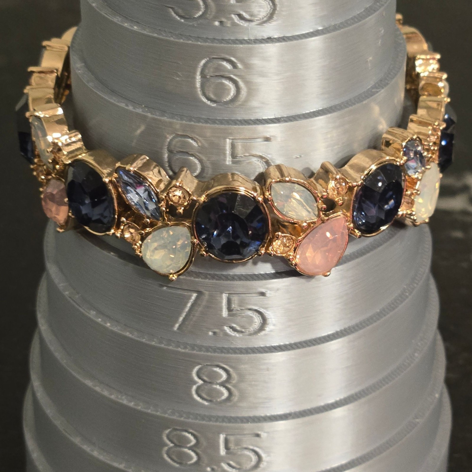 Vintage Avon Blushing Floral Necklace Bracelet Earrings Set Rhinestone Sparkle