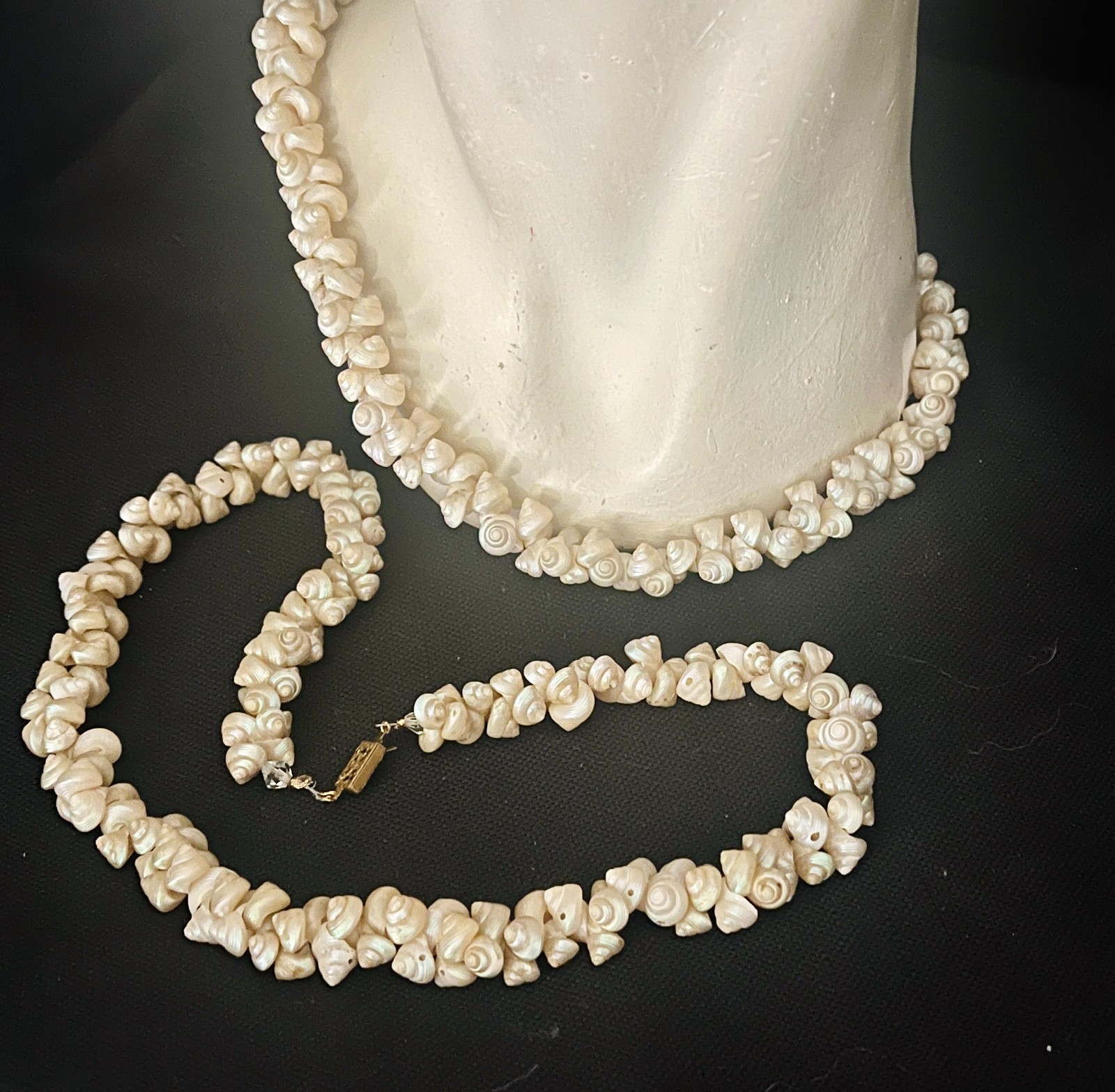 Vintage Iridescent Aboriginal Trochus Shell Necklace, Headpiece or Bracelet