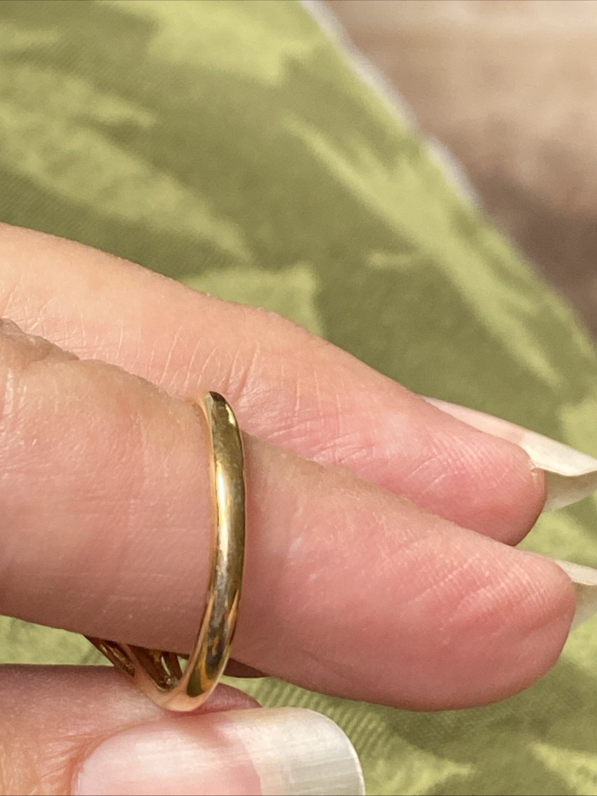 Vintage Mothers ring Sample Brass Gold Plated Multicolor Gemstone Band Size 7.75