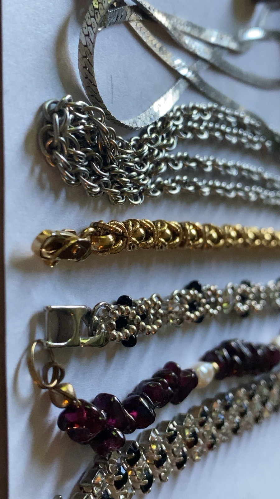 Vintage Jewelry Lot ~ Wearable ~ 16 Items ~ Bracelets Chain Brooch Pin Ring Clip
