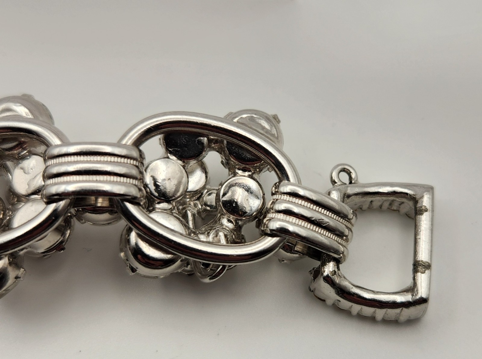 Verified Juliana D&E Ref 5757 Rhinestone Bracelet 5 Link Crystal Vintage 7″ READ
