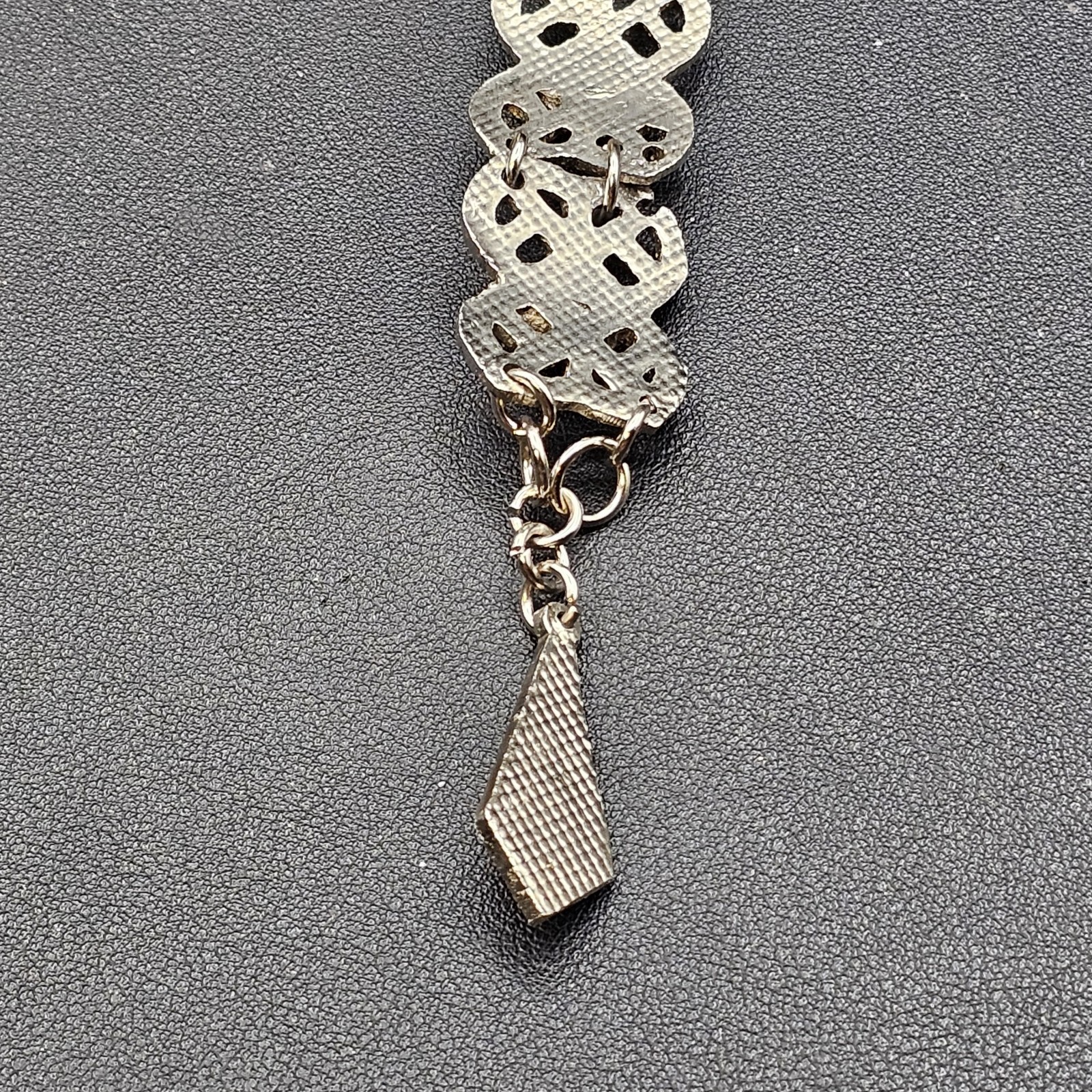 Vintage Egyptian Style Panel Bracelet Silver Tone Teal Stone Scarabs Style #1
