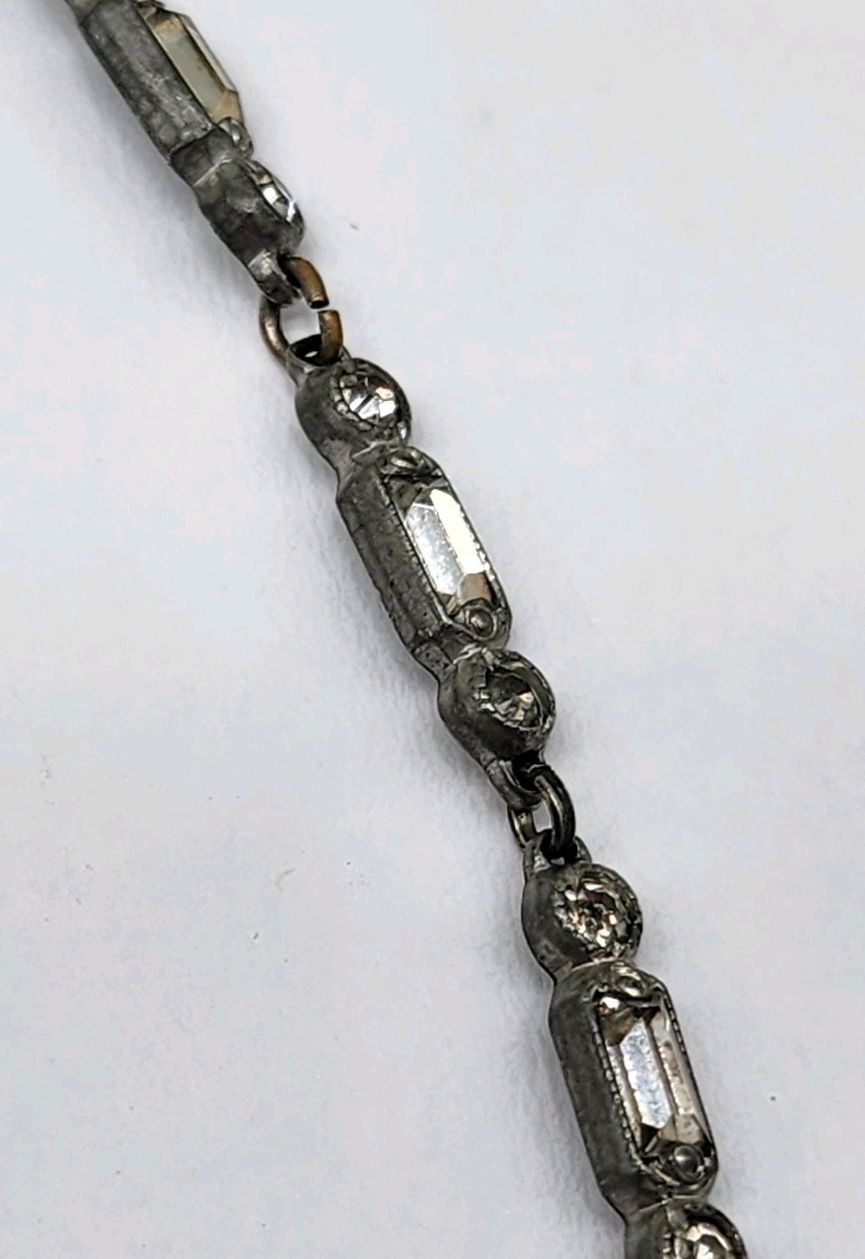 Art Deco Paste Rhinestone Festoon pendant Necklace 1920s antique