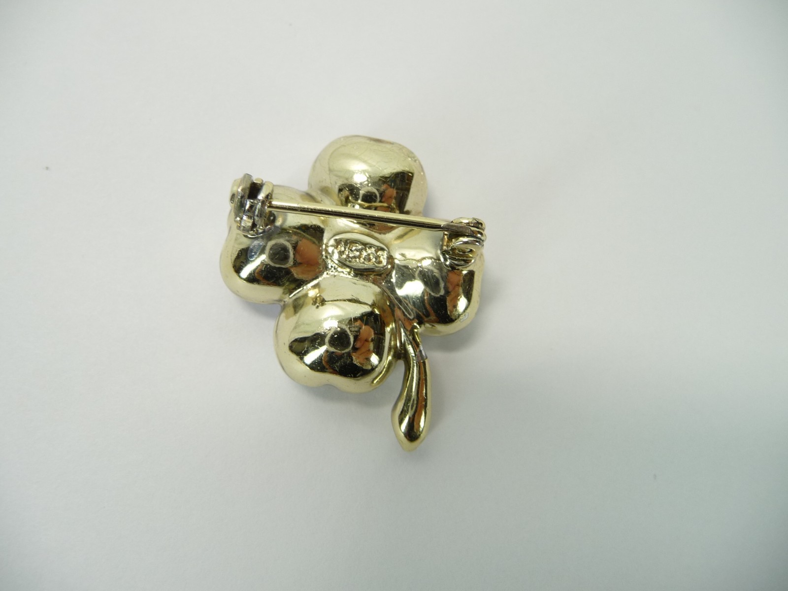 Estate Vintage Signed WEISS Clear Rhinestone Floral Brooch USA Seller