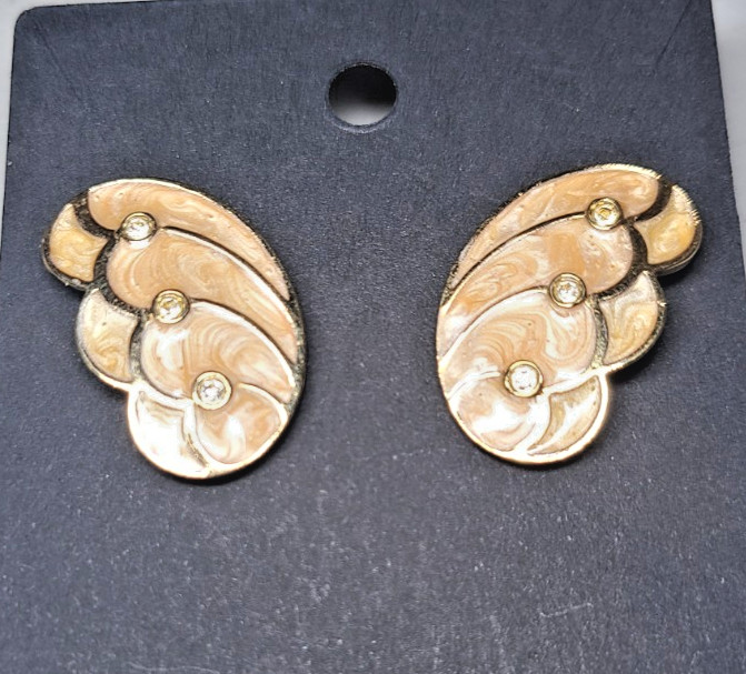 KJL Kenneth Jay Lane For Avon Earrings Butterfly Wings, Vintage