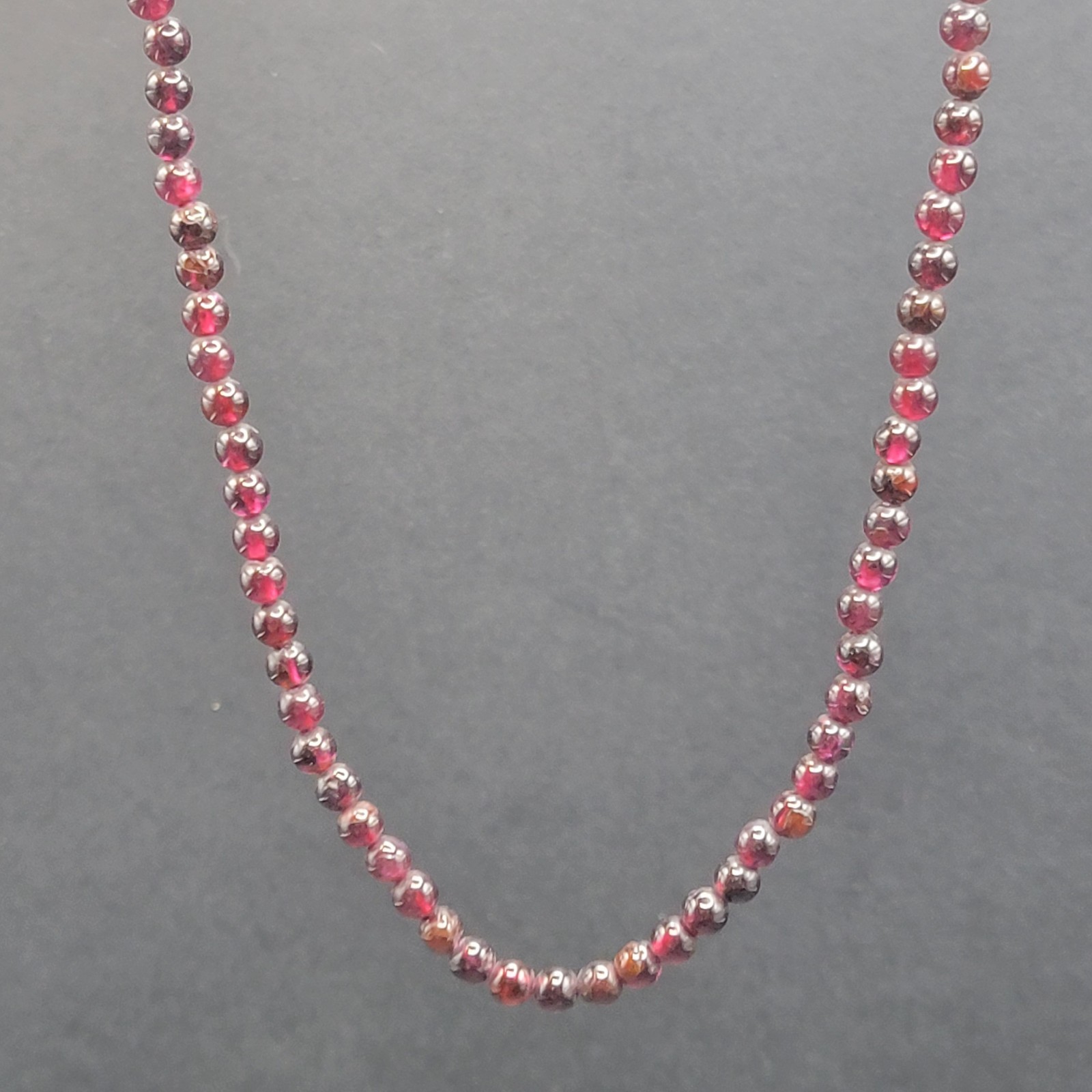Natural Garnet Bead Necklace 4mm Red Stone Strand Choker Double Wrap Bracelet