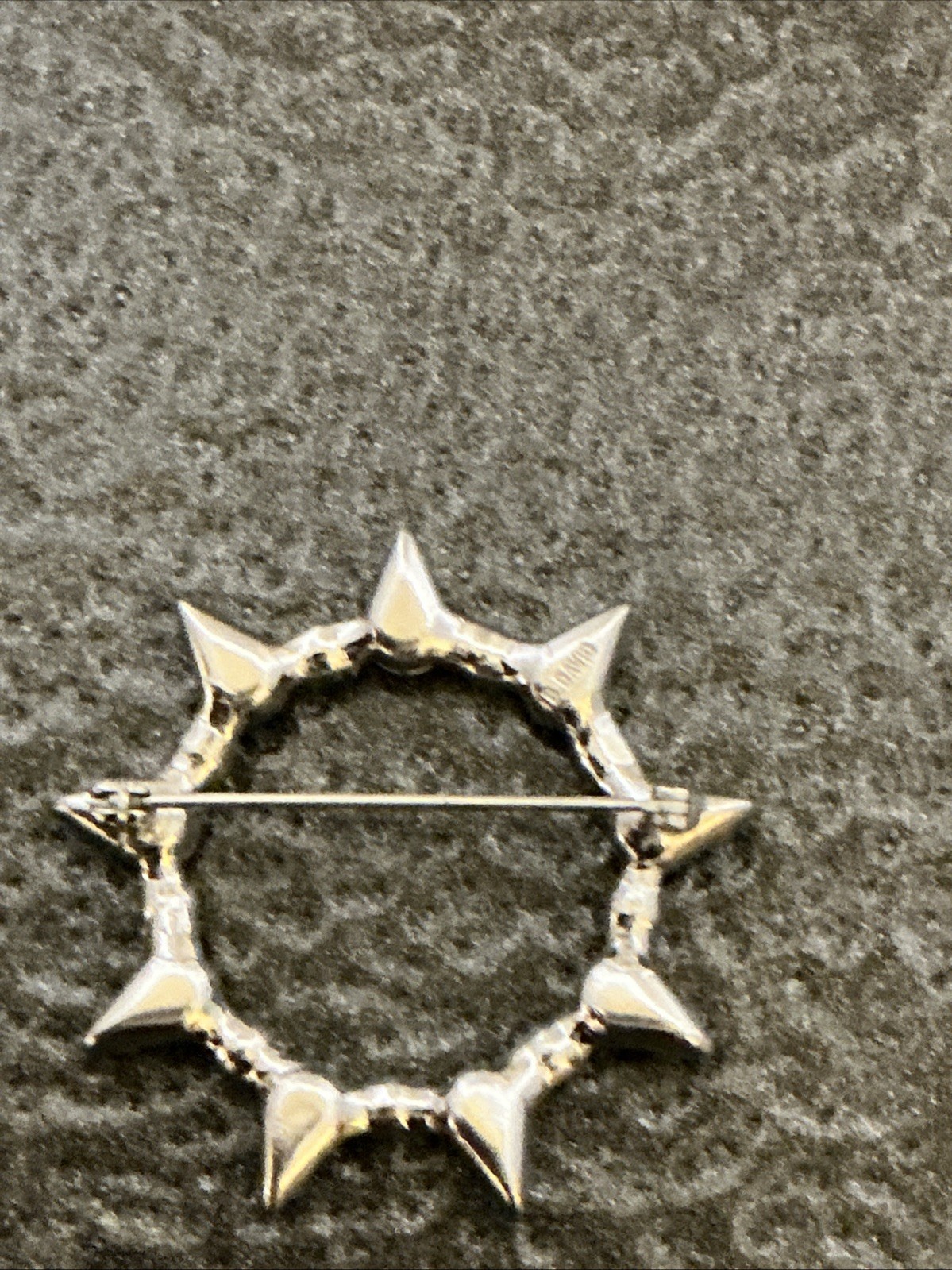 Vintage B David Circle Brooch Pin Multi-Color Crystal Faux Pearl Midcentury