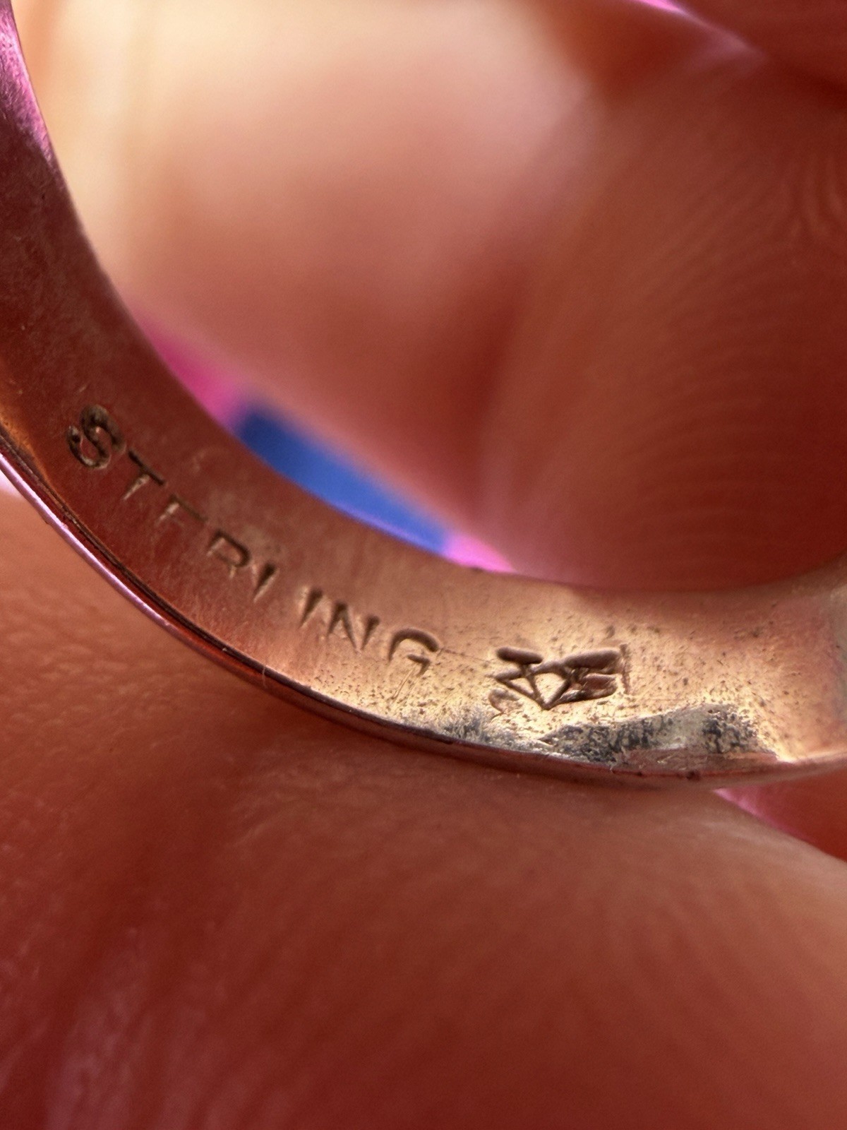Vintage Sterling Silver Ring Monogram R Signet Pinkie Unisex Size 5.5