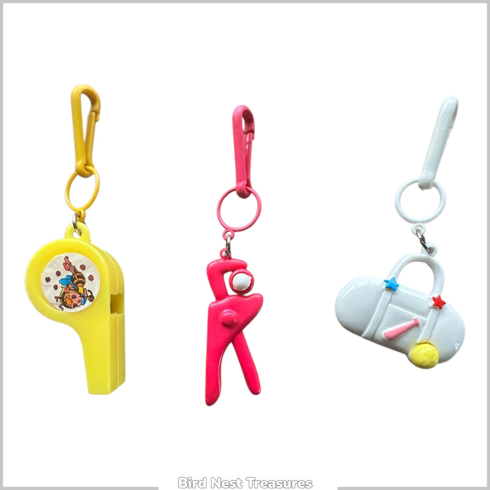 1980s PLASTIC BELL CHARMS, CHARM NECKLACE, CHARM BRACELETS—18 Choices, Vol Disc