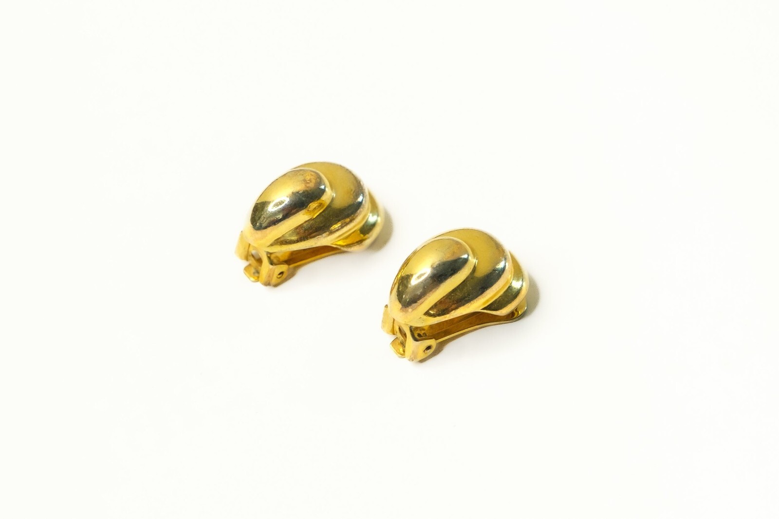 Dior Women’s Gold Tone Modernist Curved Clip-on Earrings