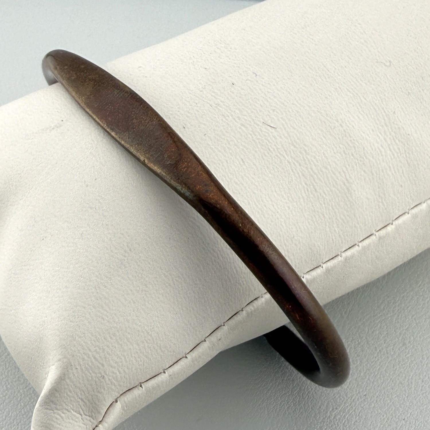 Vintage Copper Open Cuff Bracelet Rustic Patina Heavy Size 7.25