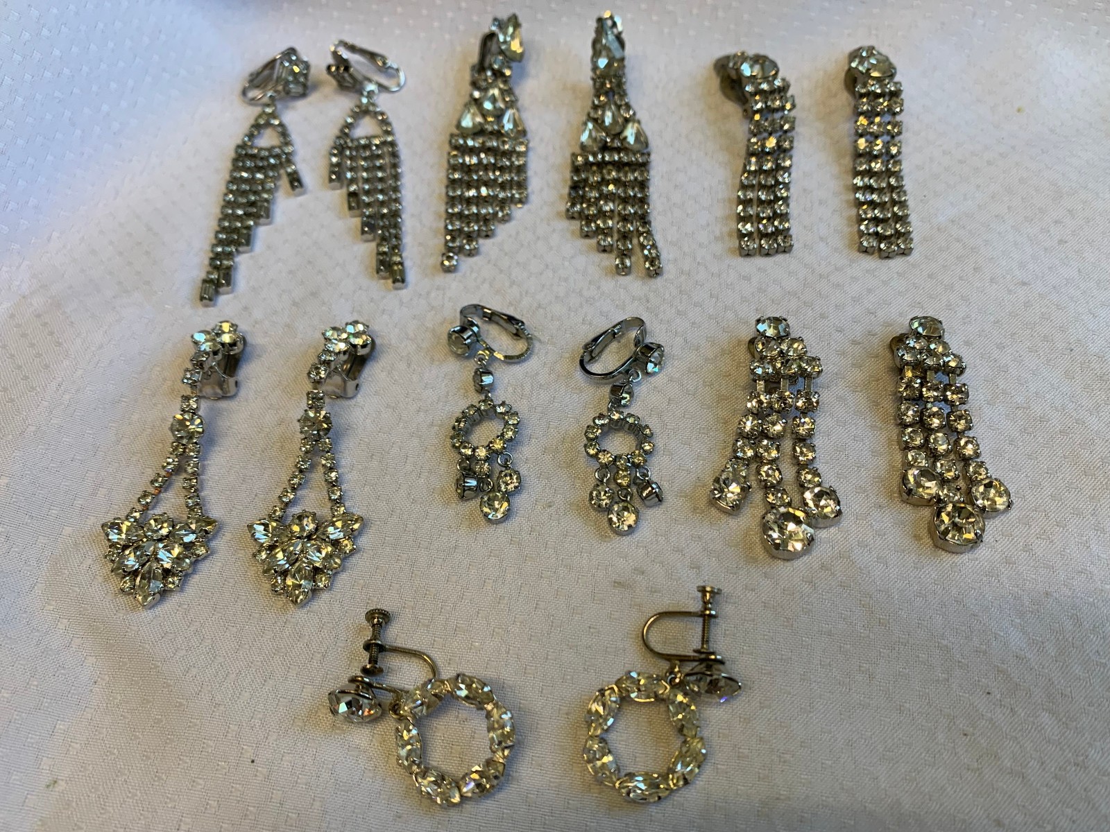 Vtg Costume Jewelry Lot Taylor Made Kramer Elco Coro Aurora Borealis Rhinestone