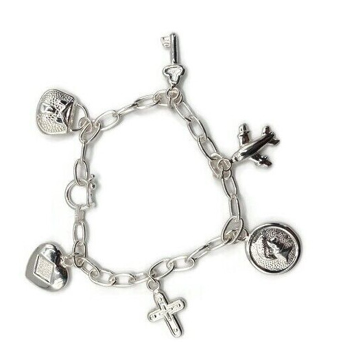 Unisex 950 Sterling Silver Travel Bracelet