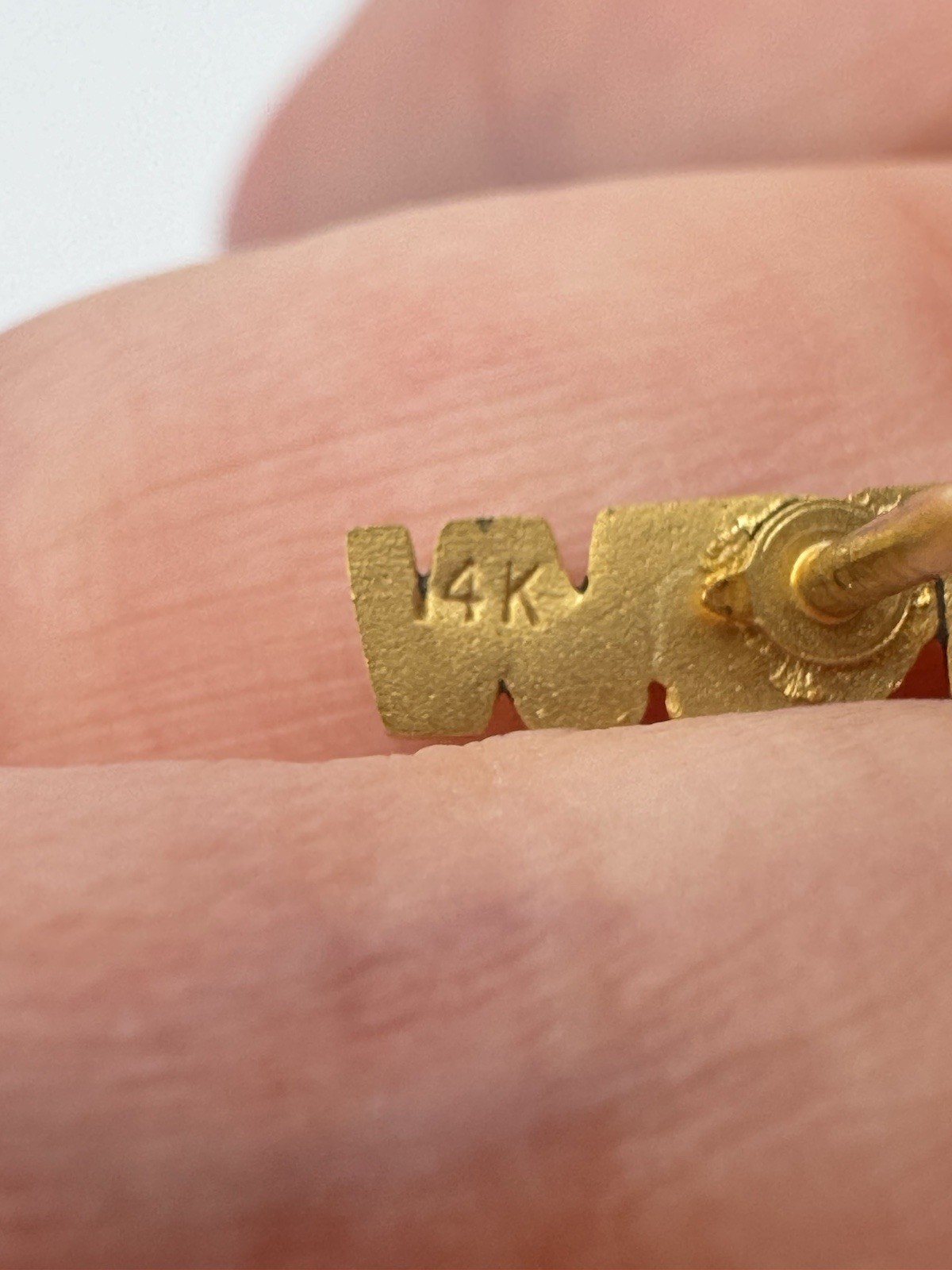 Unknown Vintage 14k Gold Lapel Pin 📌 Stamped Interesting 0.94gr Marked