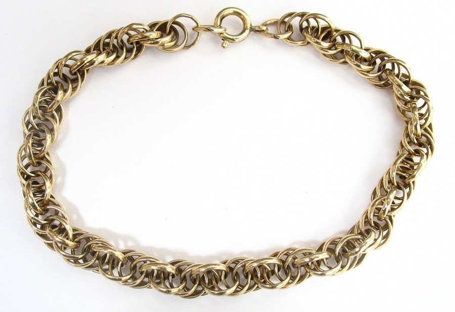 Vintage Gold Filled 7.5” Link Charm Bracelet, 10.5 Grams, 7 1/2″