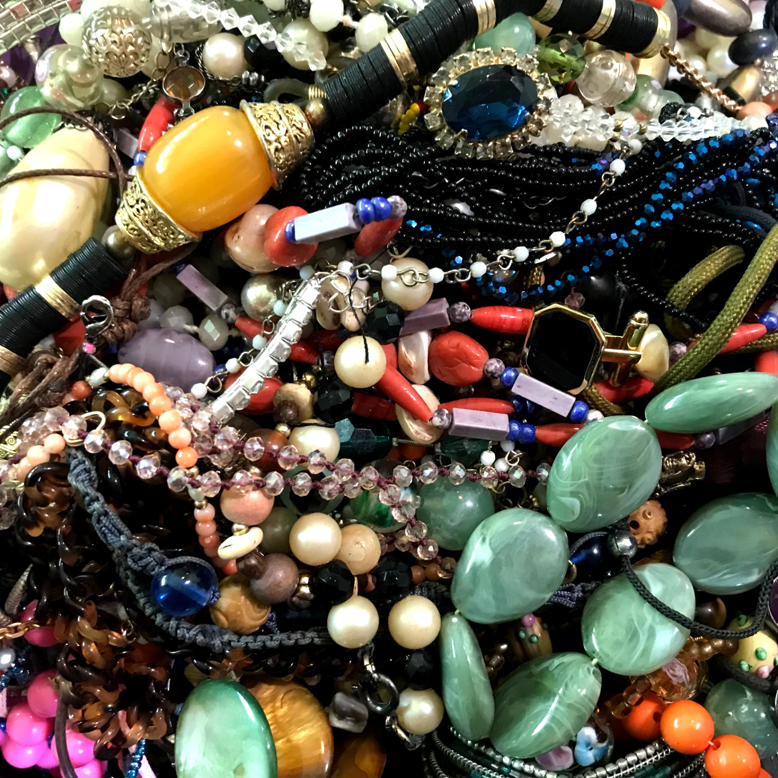 1/2 lb Mixed Vintage-Now ESTATE Jewelry lot ALL WEARABLE, NO JUNK, PAIRED 🌺