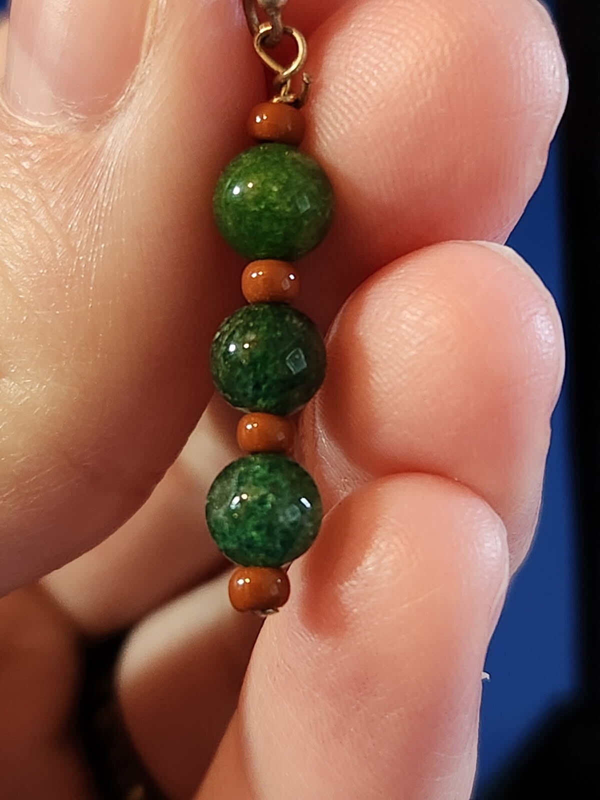 Sterling Silver Jade Dangle Earrings