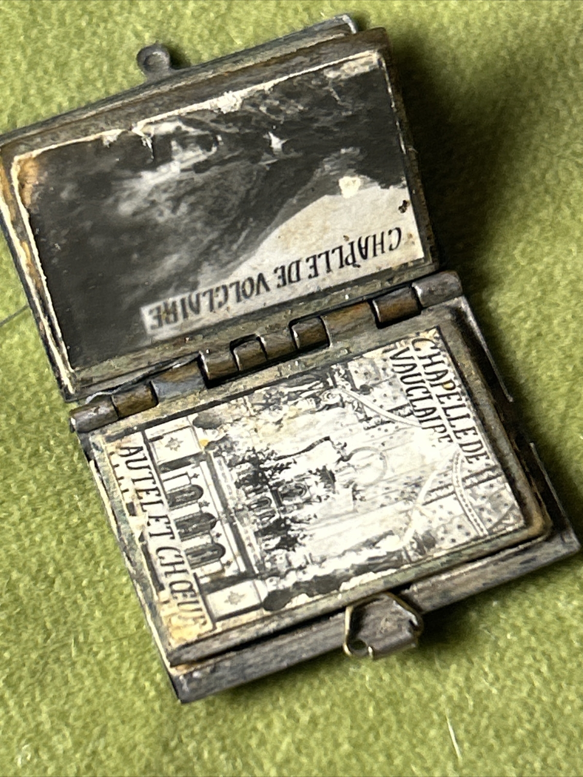 Vintage Silver French Monuments Pictures Book Tiny See Pictures Charm RARE