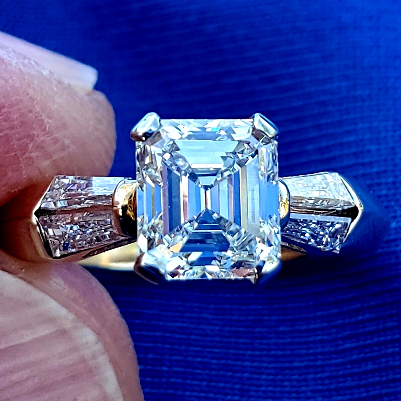 Original EARTH MINED DIAMOND Deco Engagement Ring Vintage Style Solitaire 14K