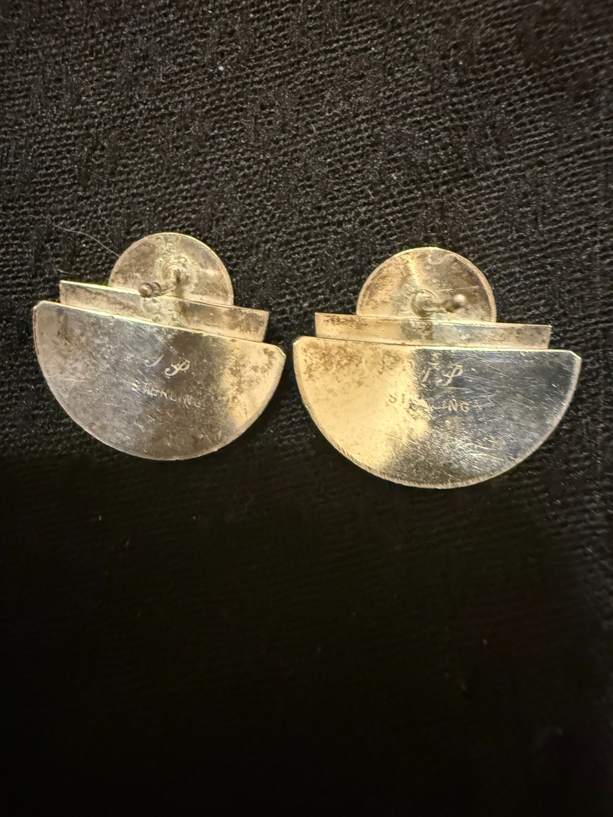 Taxco Modernist Sterling Silver (925) Jewelry Set 1980’s Brooch and Earrings