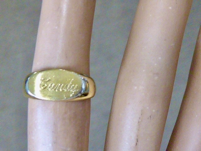 VINTAGE 1/20TH 12K YELLOW GOLD FILLED CHILD’S RING ENGRAVED CANDY SIZE 3.75 RING
