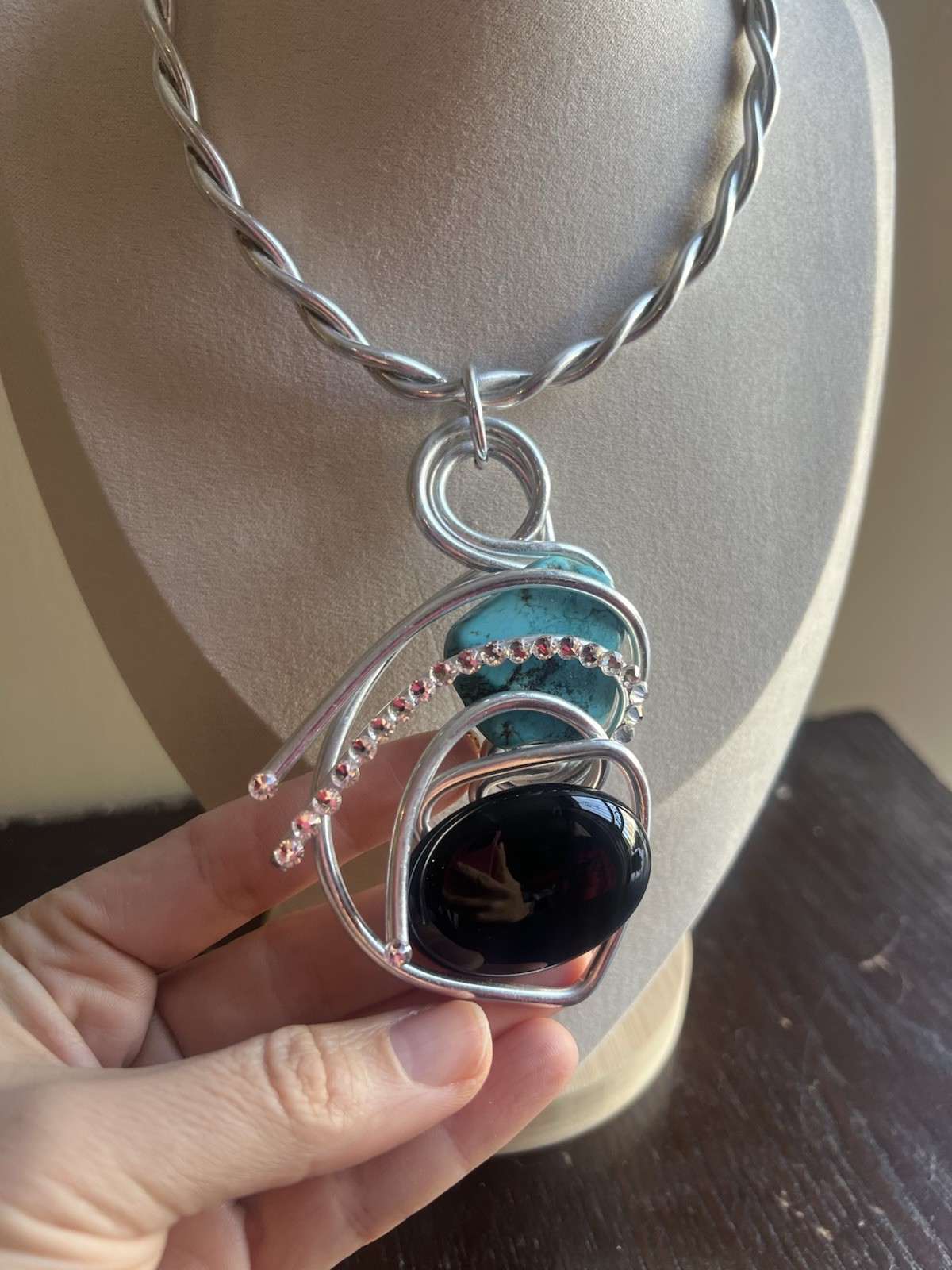 Signed designer Jeff Lieb necklace