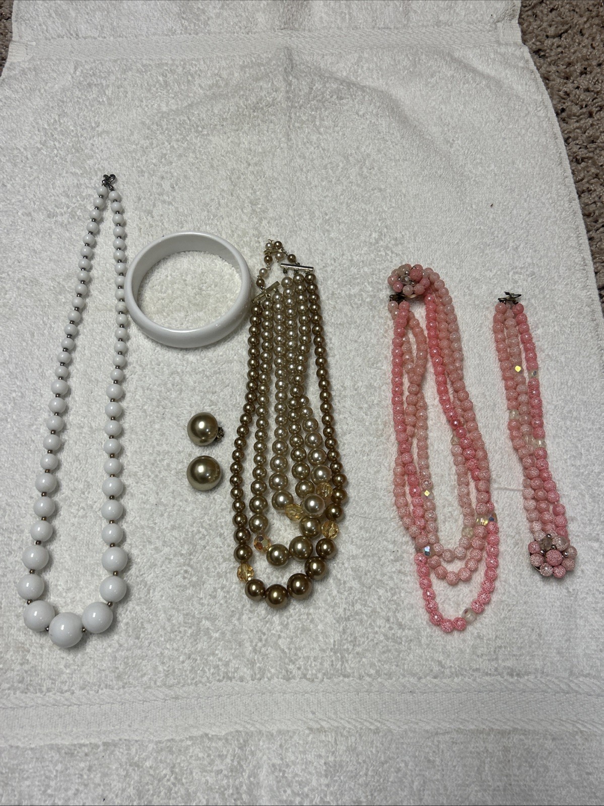 Lot Of Vintage Costume Jewelry 2 Piece Sets With Earrings Or Bracelet & Necklace