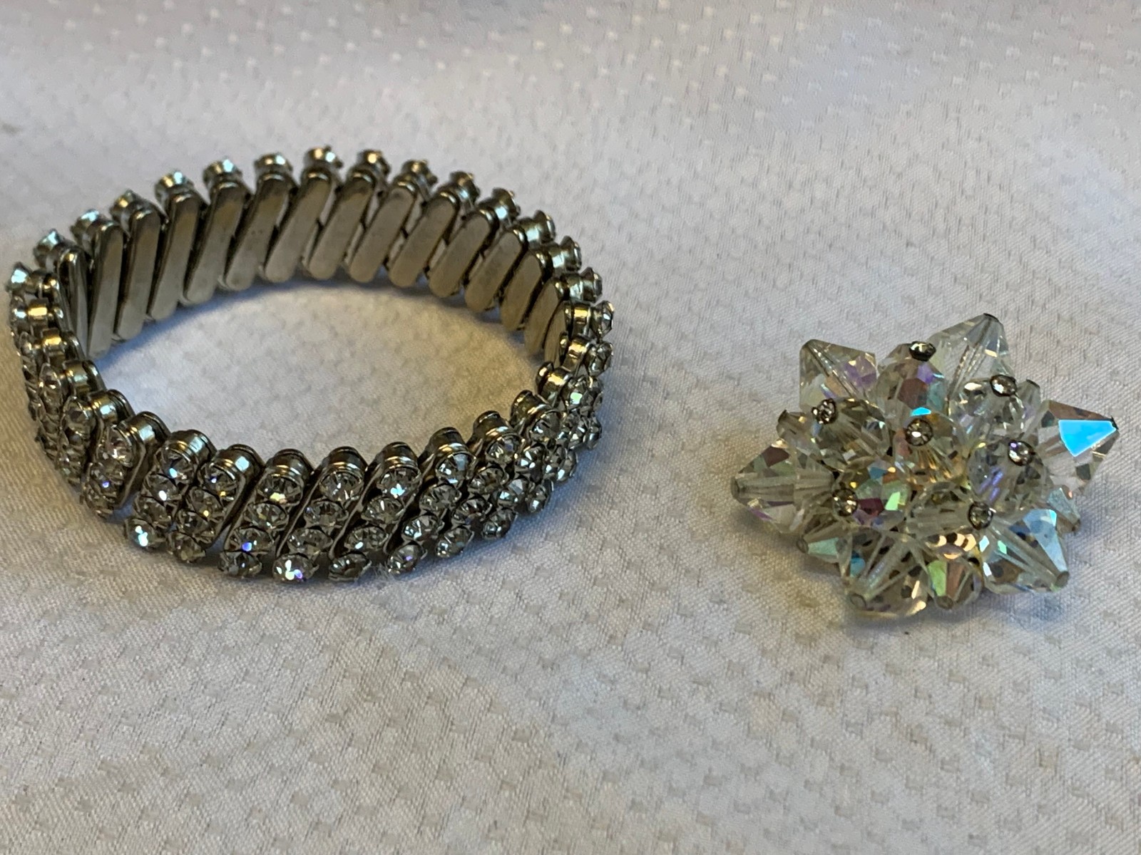 Vtg Costume Jewelry Lot Taylor Made Kramer Elco Coro Aurora Borealis Rhinestone