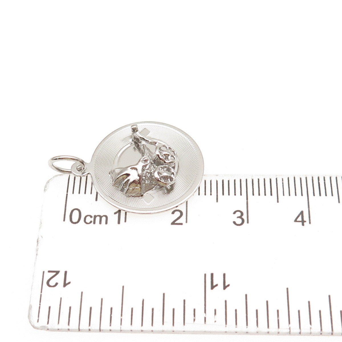 925 Sterling Silver Vintage Baby Stroller Charm Pendant