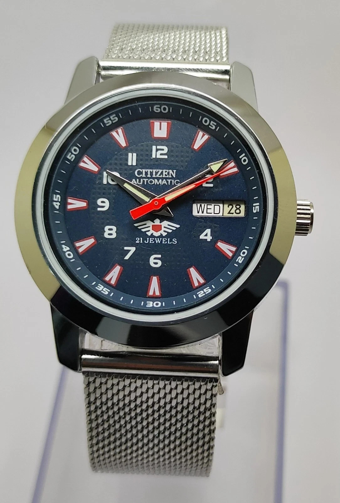 Vintage Citizen Automatic Men’s 21 Jewels Blue dial Japan Made Wrist watch