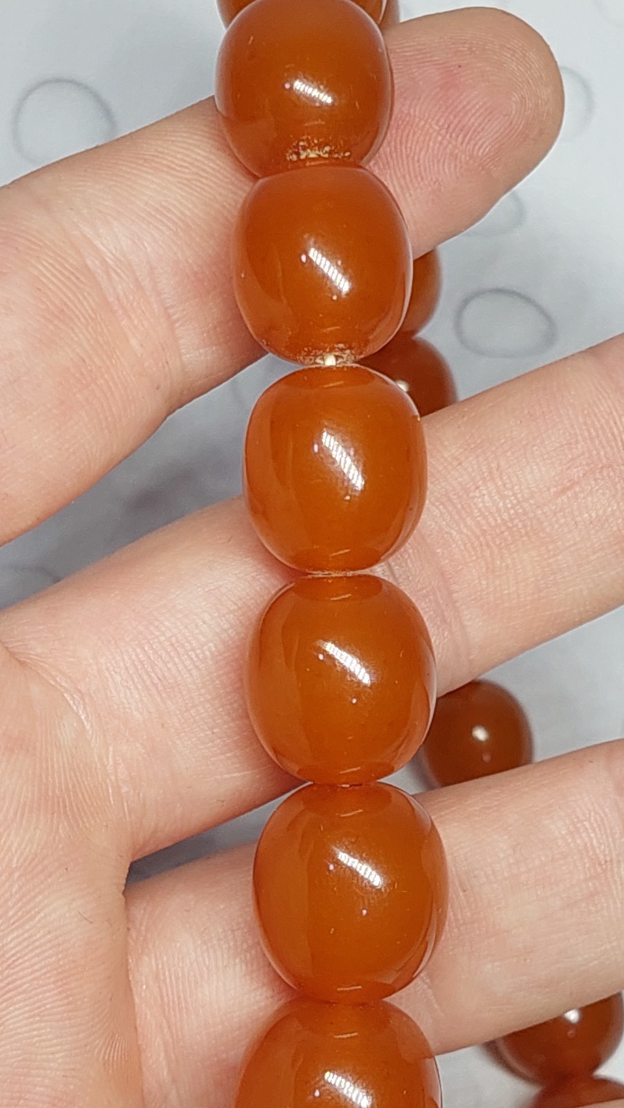 Vintage original Baltic amber beads, made in the USSR, honey color, 127 g