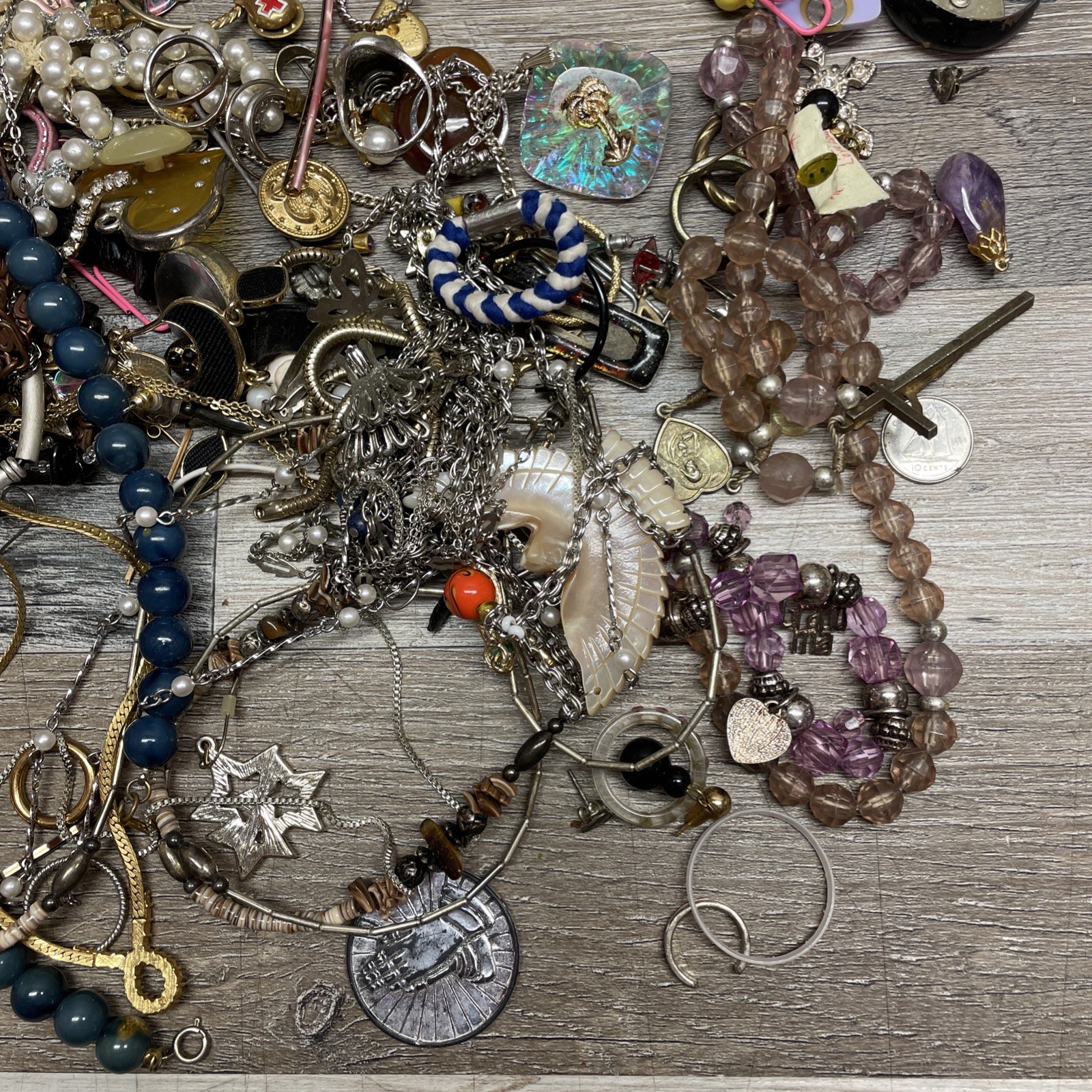 1lb 13 oz True Junk Drawer Costume Jewelry Lot