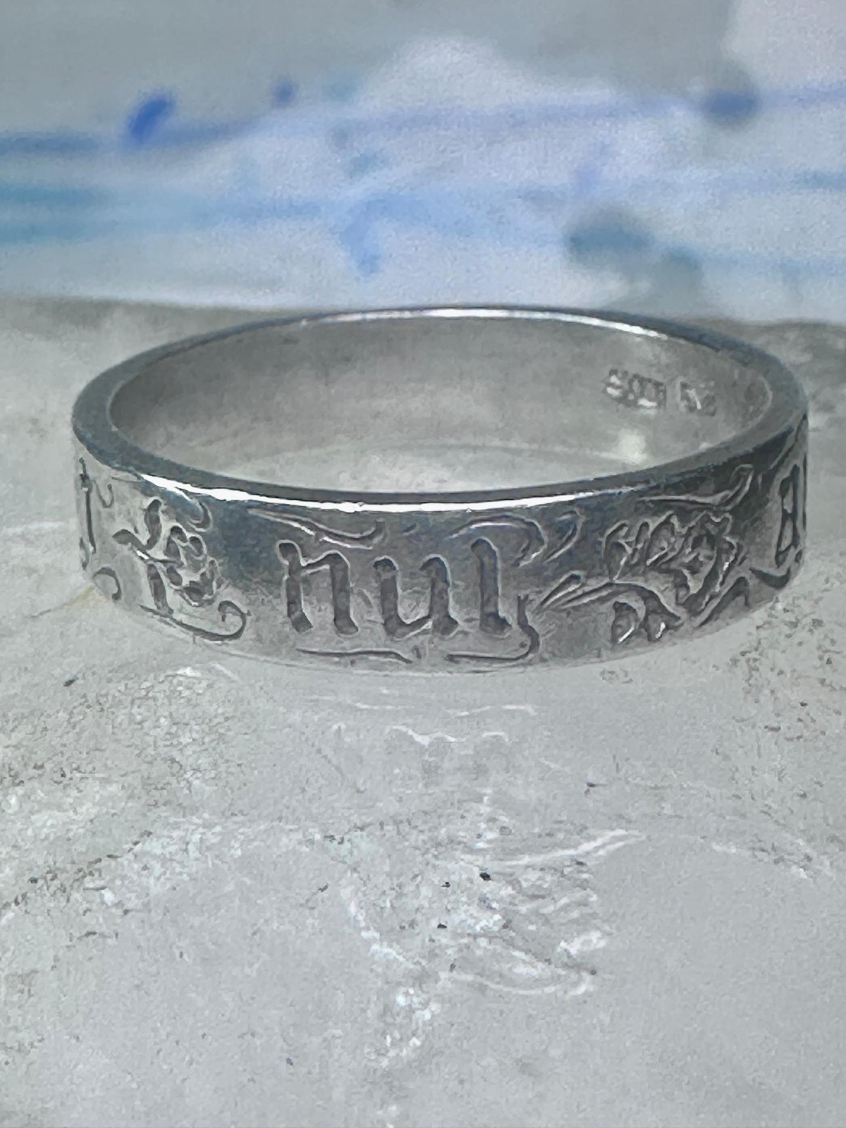 You and No Other Ring vintage love band Valentine size 9.75 sterling silver wome