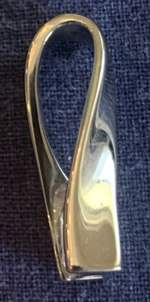 VTG Elegant Silvertone Solo Twist~Clear Cubic Zirconia Solitaire Classic Beauty