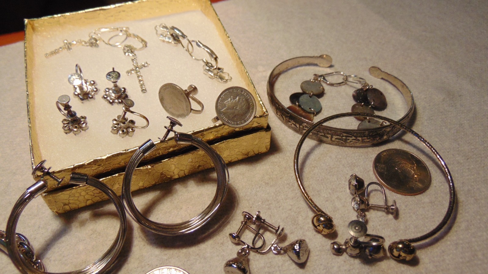 Vintage, Junk Drawers, Costume Jewelry Lot, All Wearable No Missing Stones