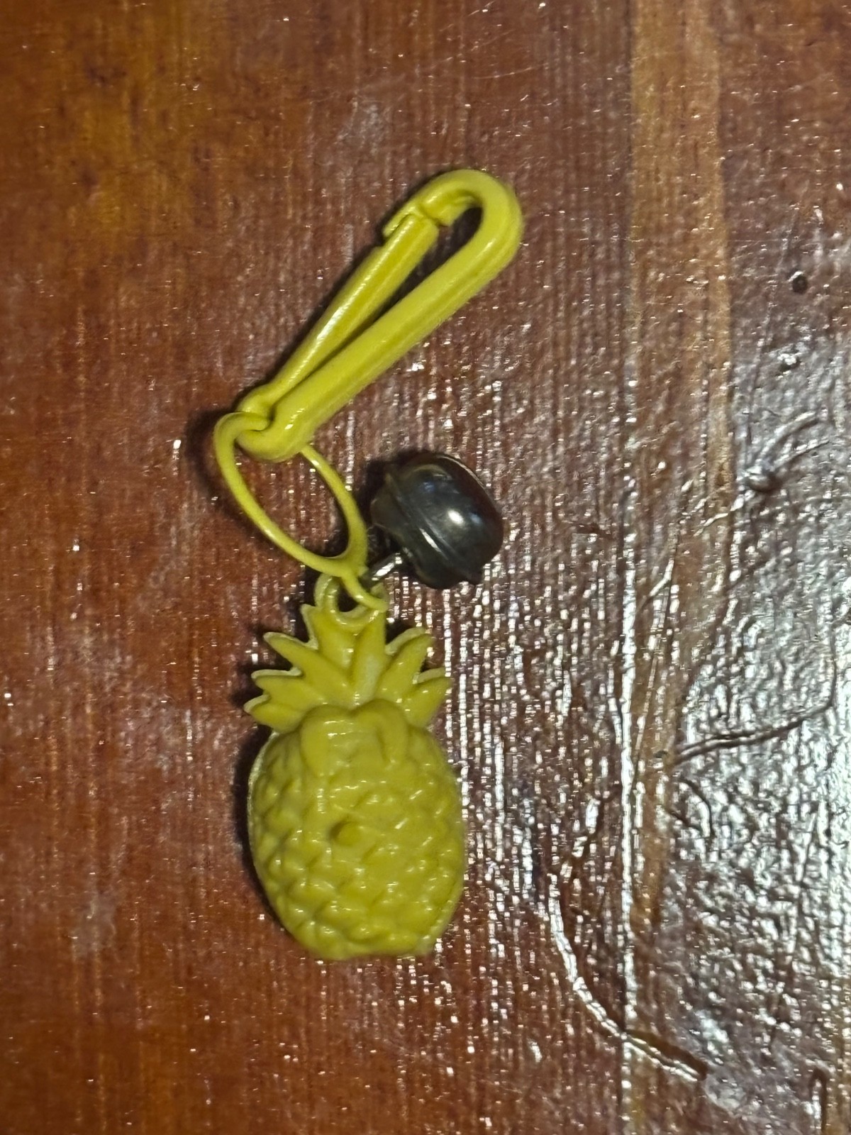 Vintage 1980s Pineapple Bell Charm For Retro Clip On Necklace