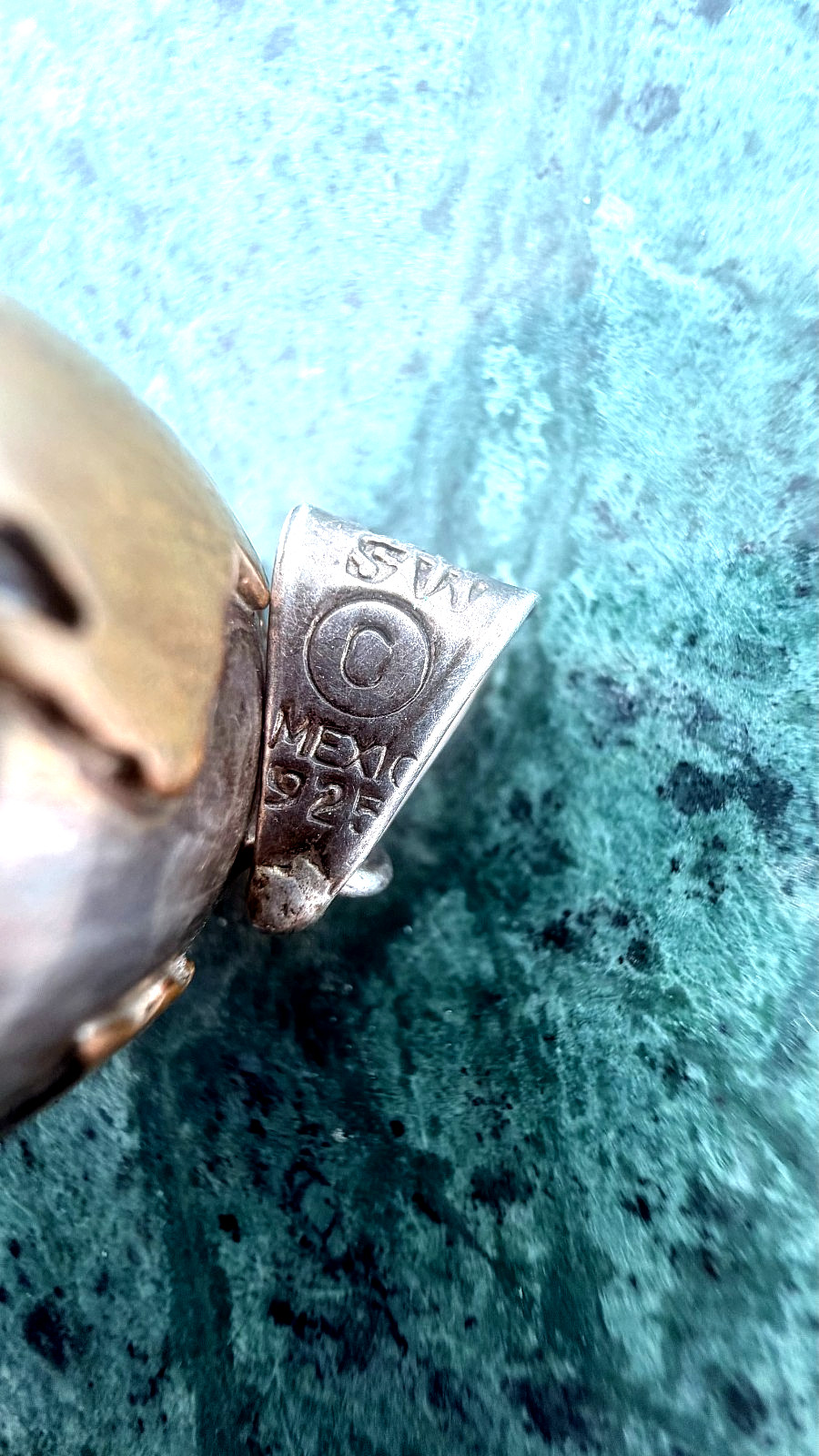Vintage Mexican Sterling Silver World Globe Pendant 925 3D