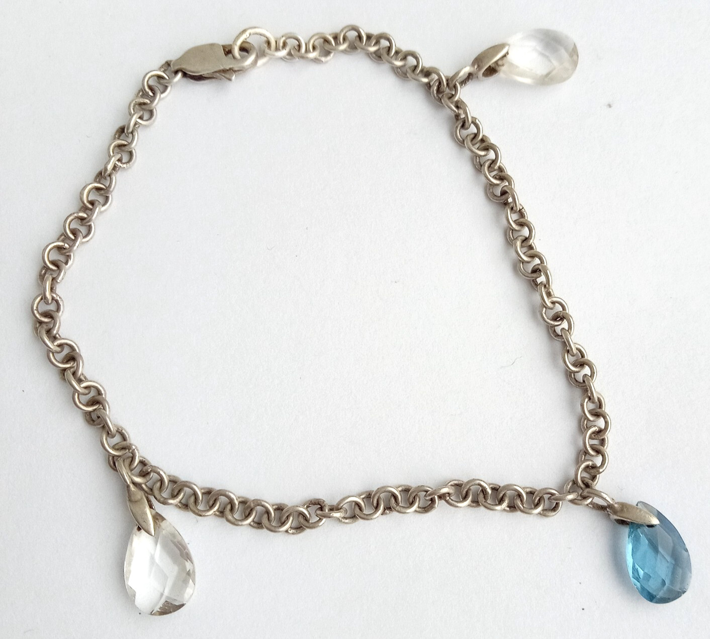 Vintage Bracelet with stones Sterling Silver 925 test Beautiful Women’s Jewelry