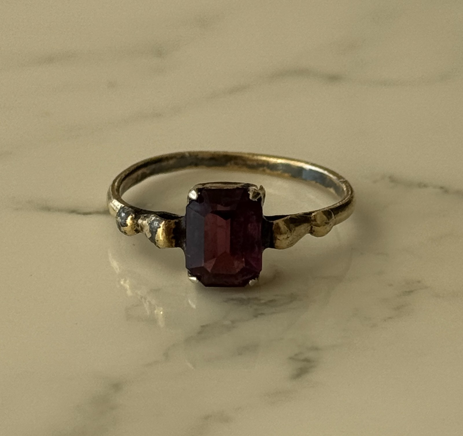 USSR 875 Silver Ring – Vintage Soviet Women’s Jewelry Size 9 / 19