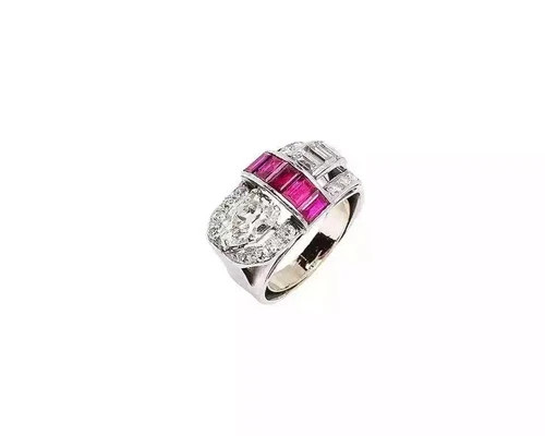 Stunning Art Deco Style Emerald Cut Lab Created Diamond 925 Silver Ring For Her