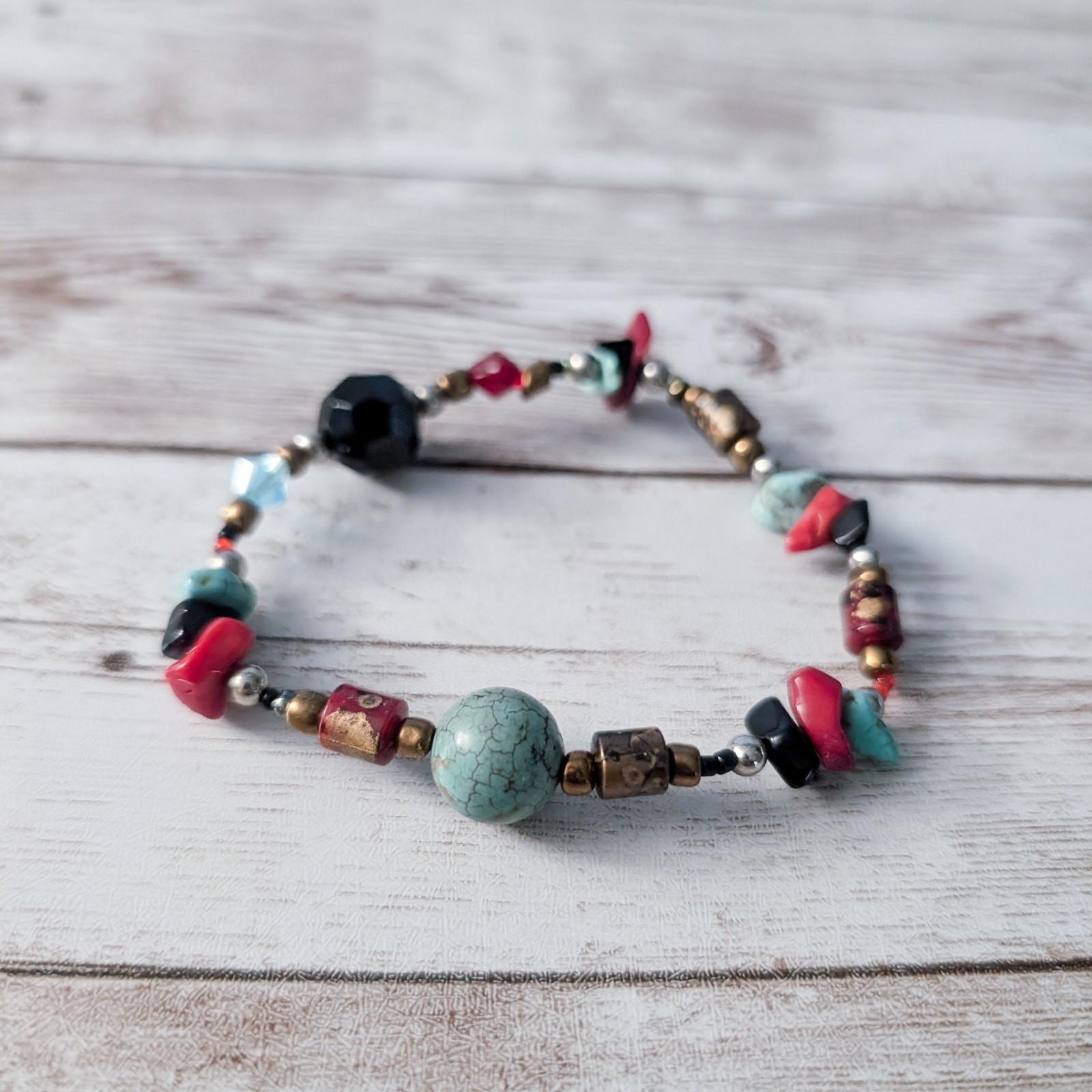 Vintage Multi Colored Stretch Bracelet