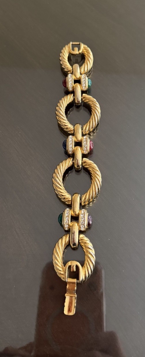 Vtg Givenchy Cabochon Mogul Bracelet