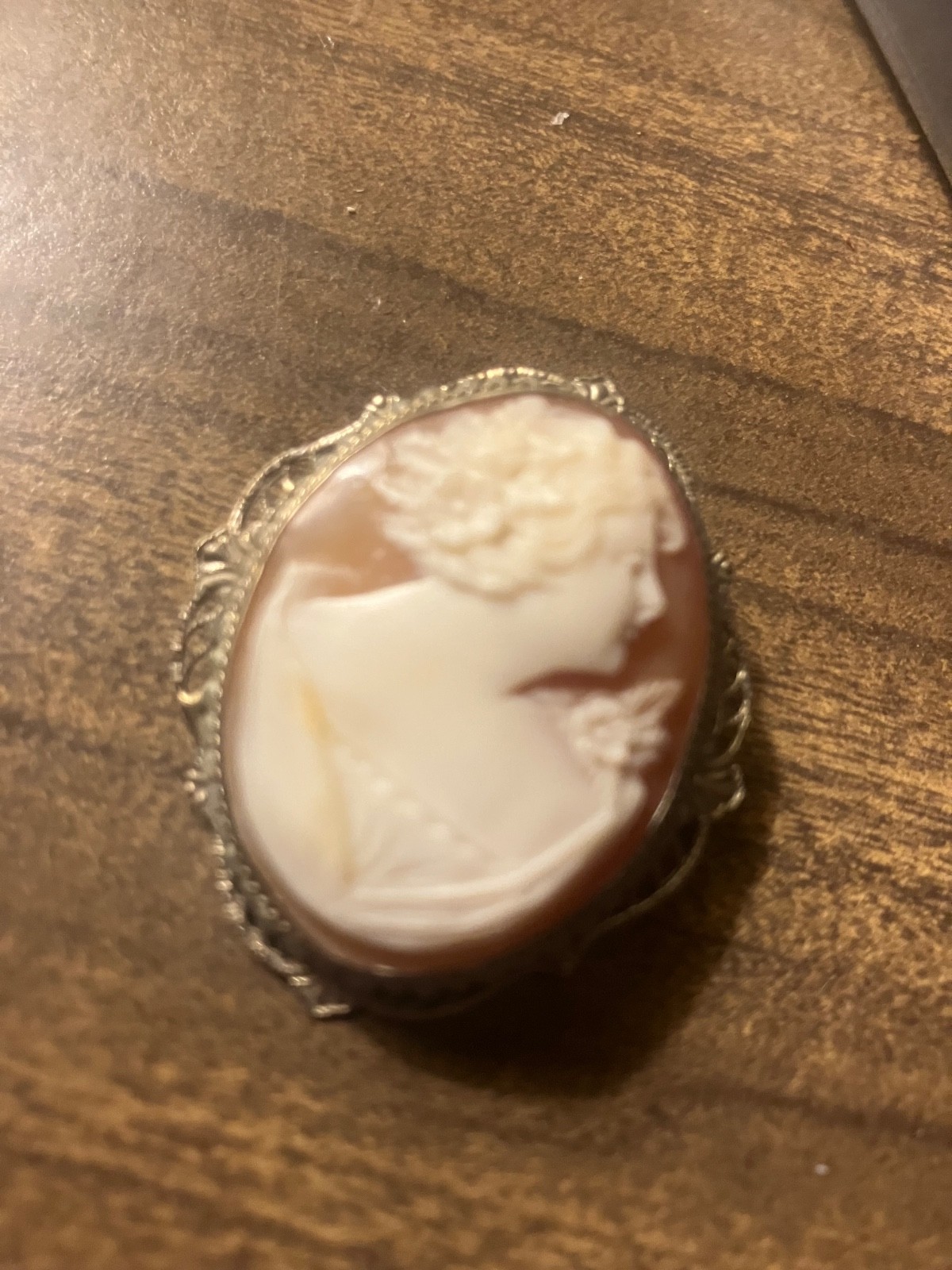 vintage 1 inch cameo pendant