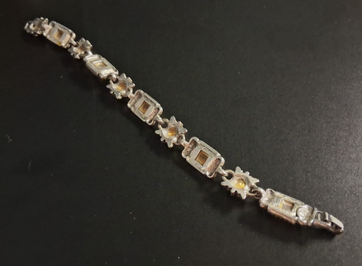 Vintage Premier Designs Bronze Boho Jewelry Bracelet 8″ Long Marked Crown