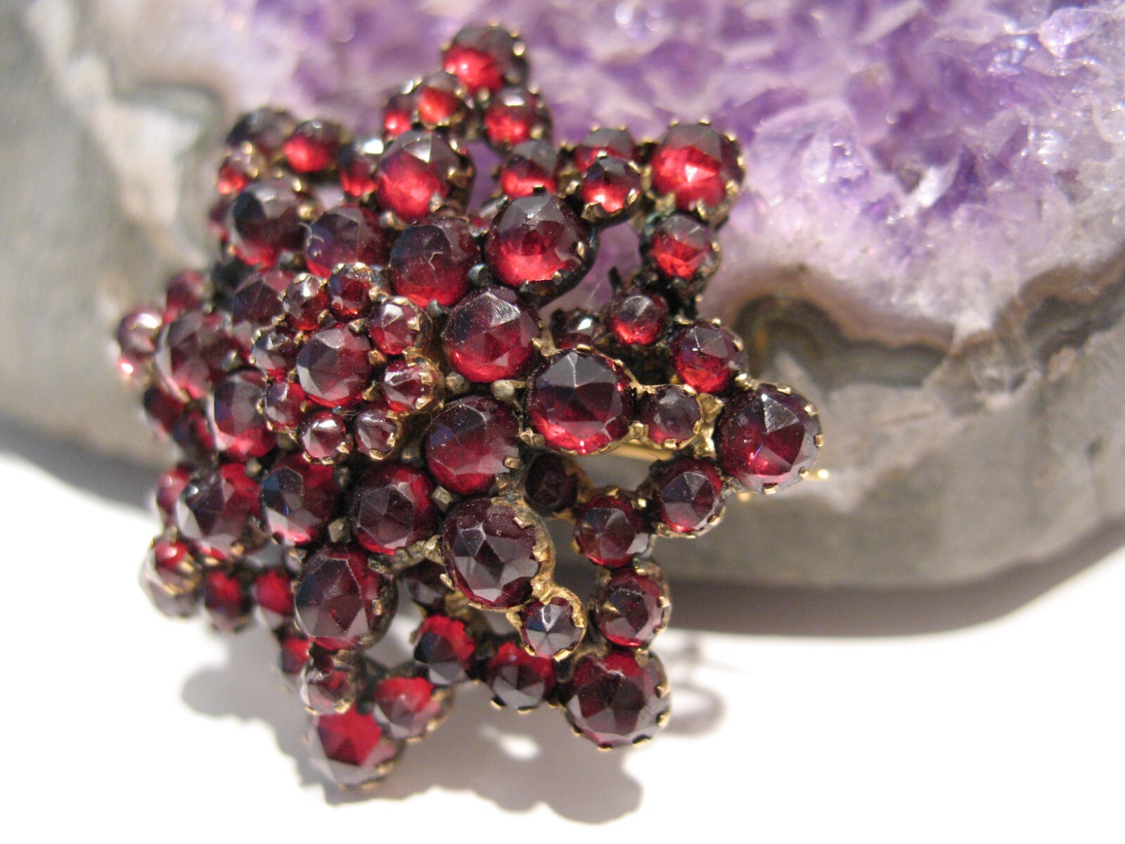 Victorian 1890’s Garnet Star Pin/Brooch