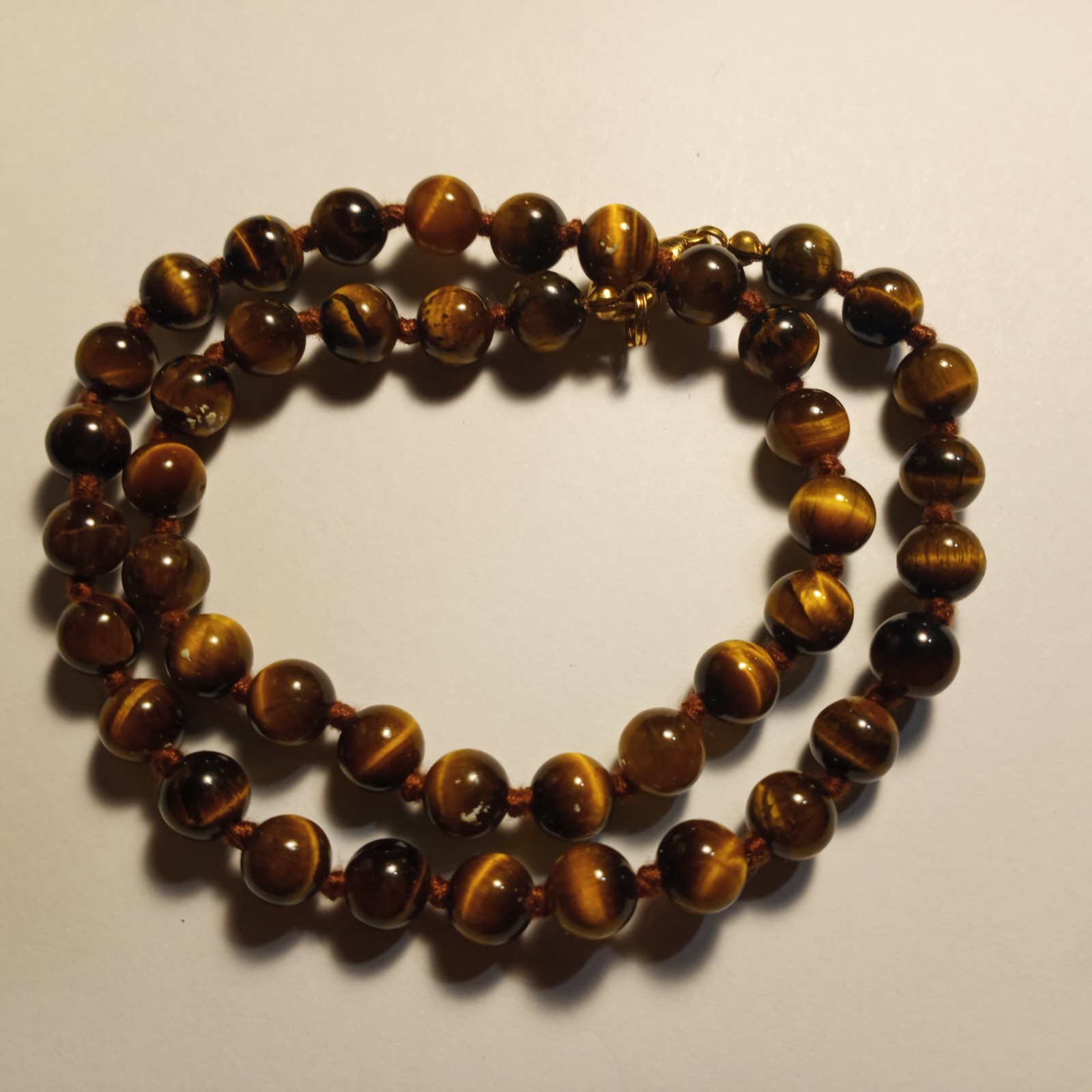 Vintage Tiger’s Eye Bead Necklace Germany 18.5 inch