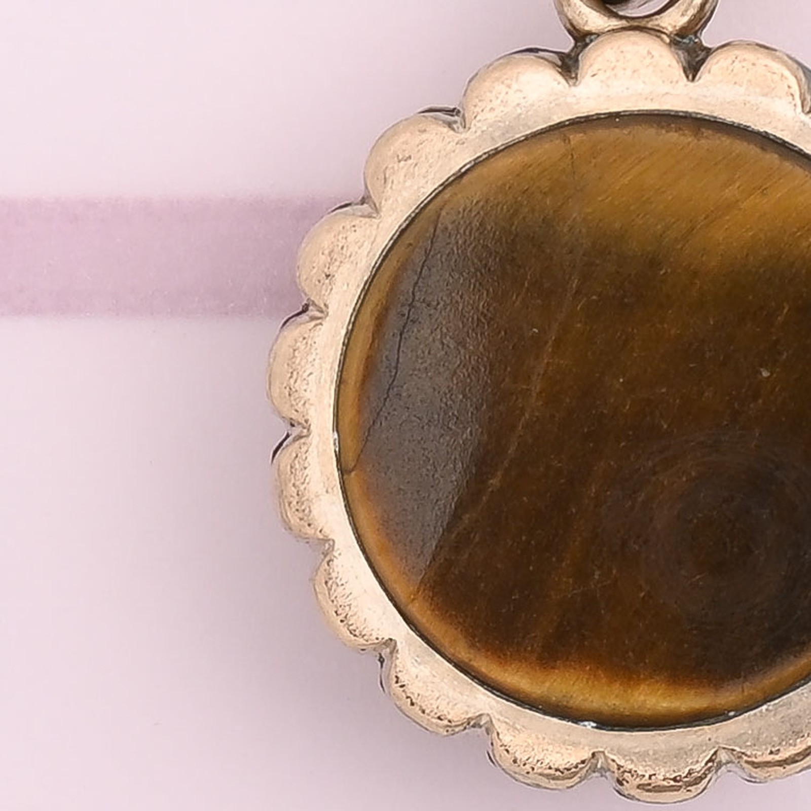 Antique Victorian Carnelian Tiger’s Eye Double Sided Gold Filled Charm Pendant