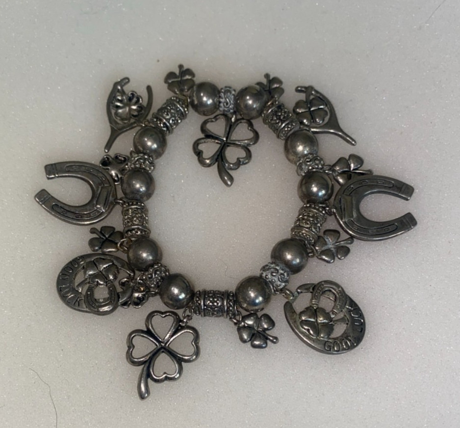 Vintage Good Luck Charm Stretch Bracelet B70