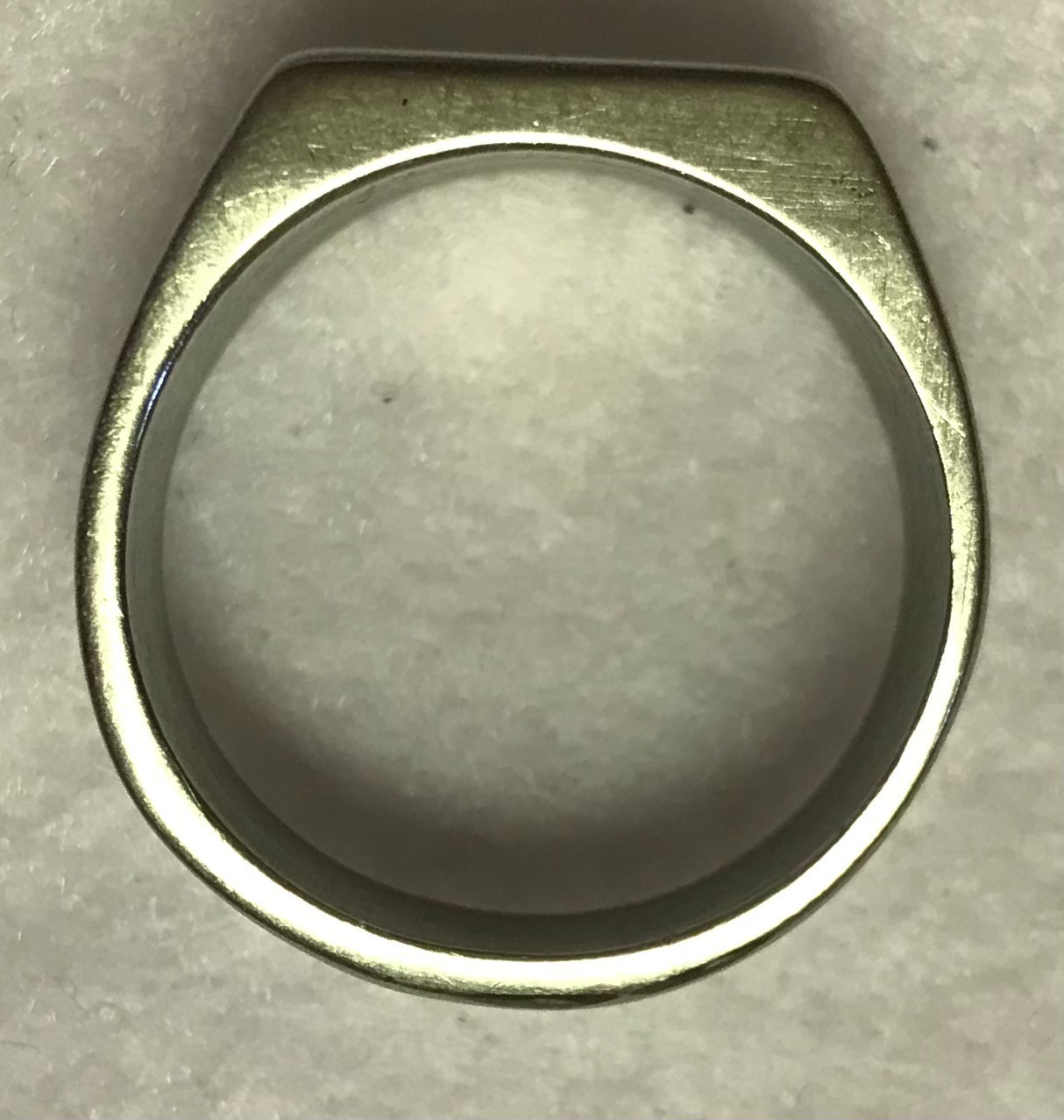 Vintage Silver Tone, Monogrammed “G” Signet Ring, Size 9 #JWL-1273