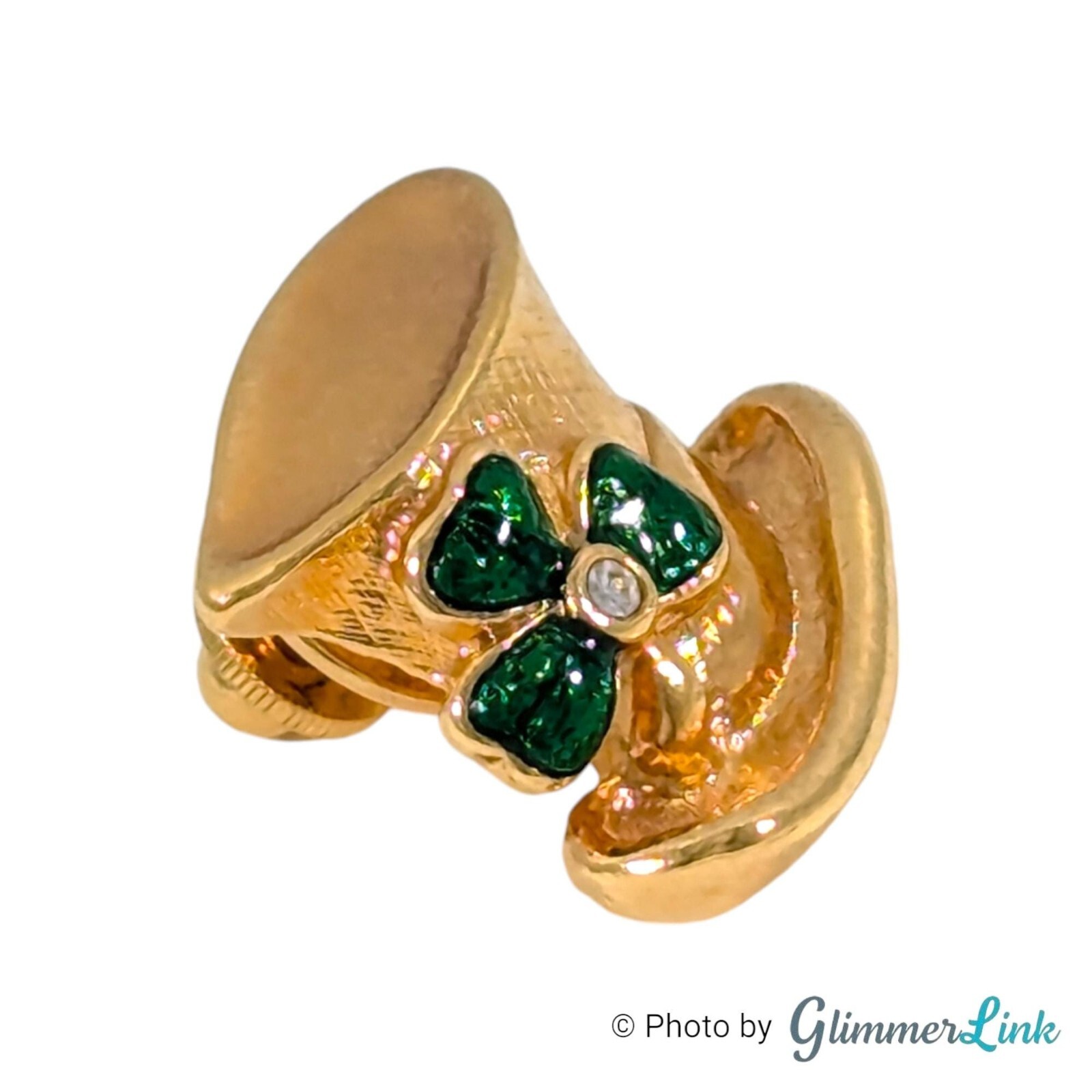 Vintage 90s Avon Hats Off To Luck Lucky Leprechaun Hat Gold Tone Pin